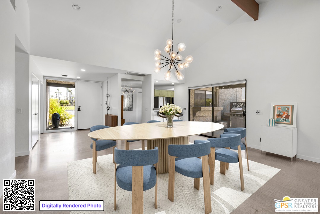 20 Kevin Lee Lane Rancho Mirage, CA 92270 - Photo 10 of 40 a view of a dining room with furniture and chandelier