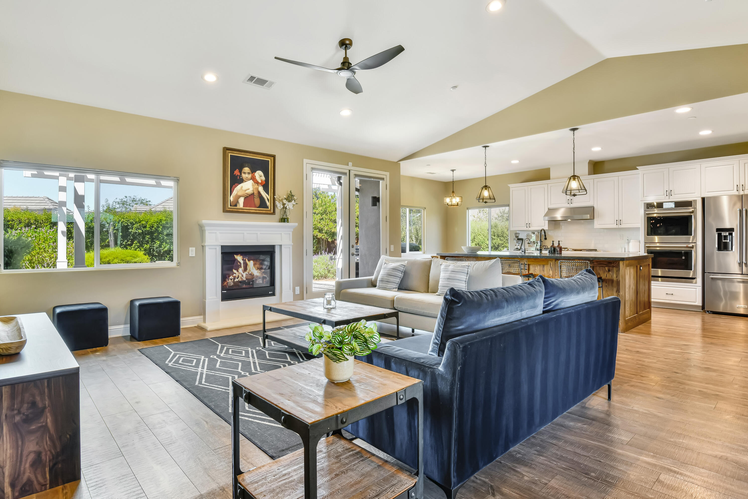 585 Valley Oak Road Solvang, CA 93463 - Photo 5 of 21 a living room with furniture and a fireplace