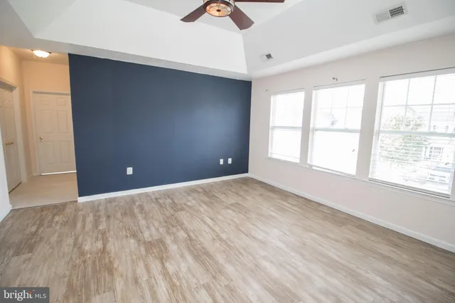 a view of a small space with a window