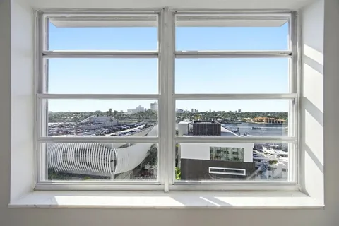 a view of a city with tall buildings