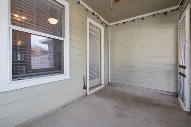 a view of backyard of garage