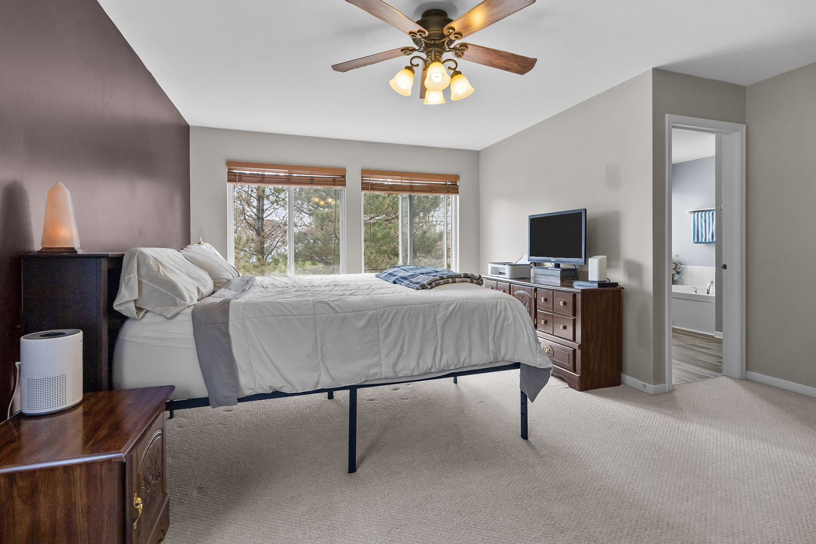 362 Keswick Circle Round Lake, IL 60073 - Photo 12 of 27 a bed room with a bed furniture and a flat screen tv