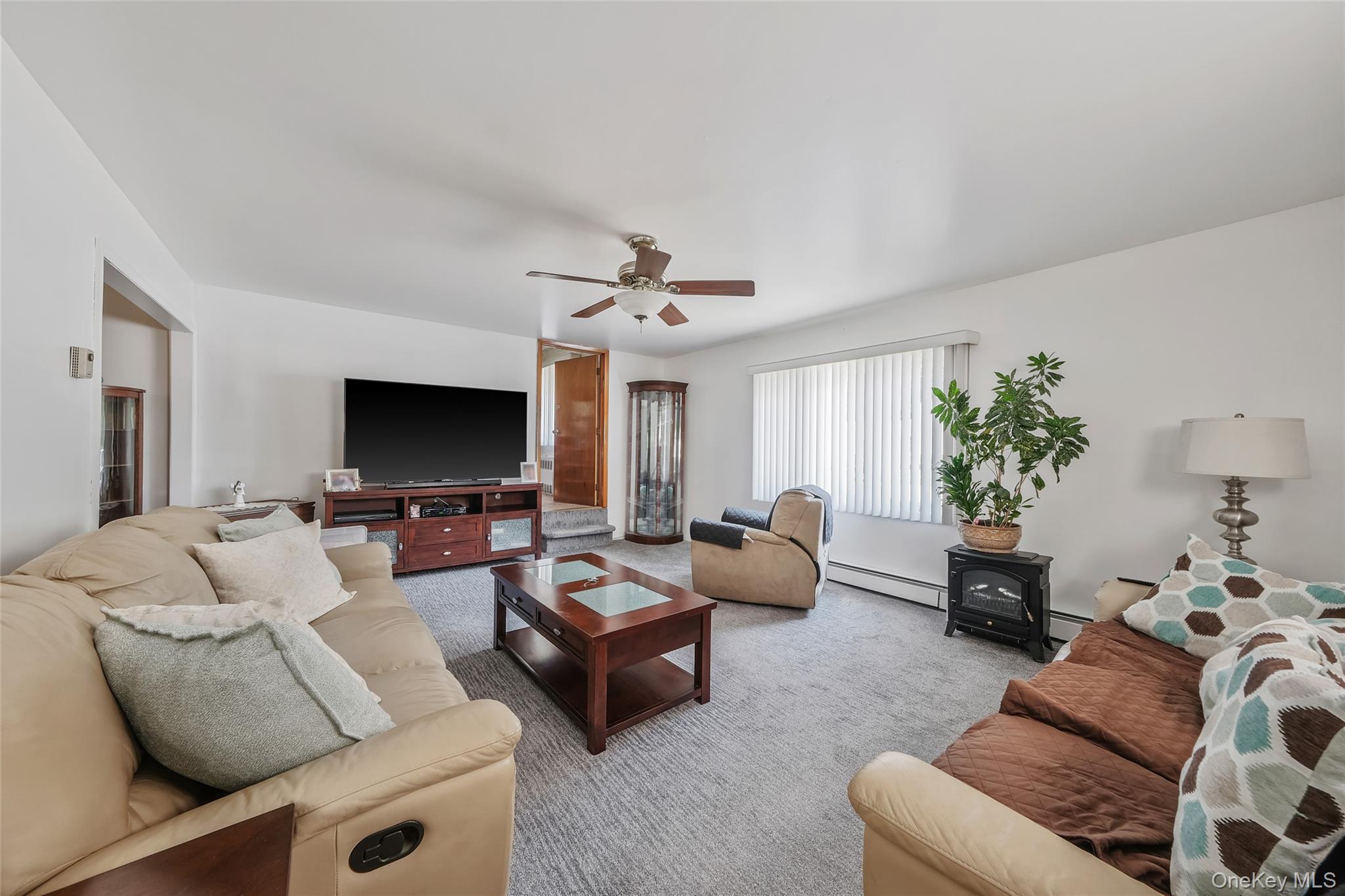 59 Maybrook Road North Babylon, NY 11703 - Photo 24 of 43 a living room with furniture and a flat screen tv
