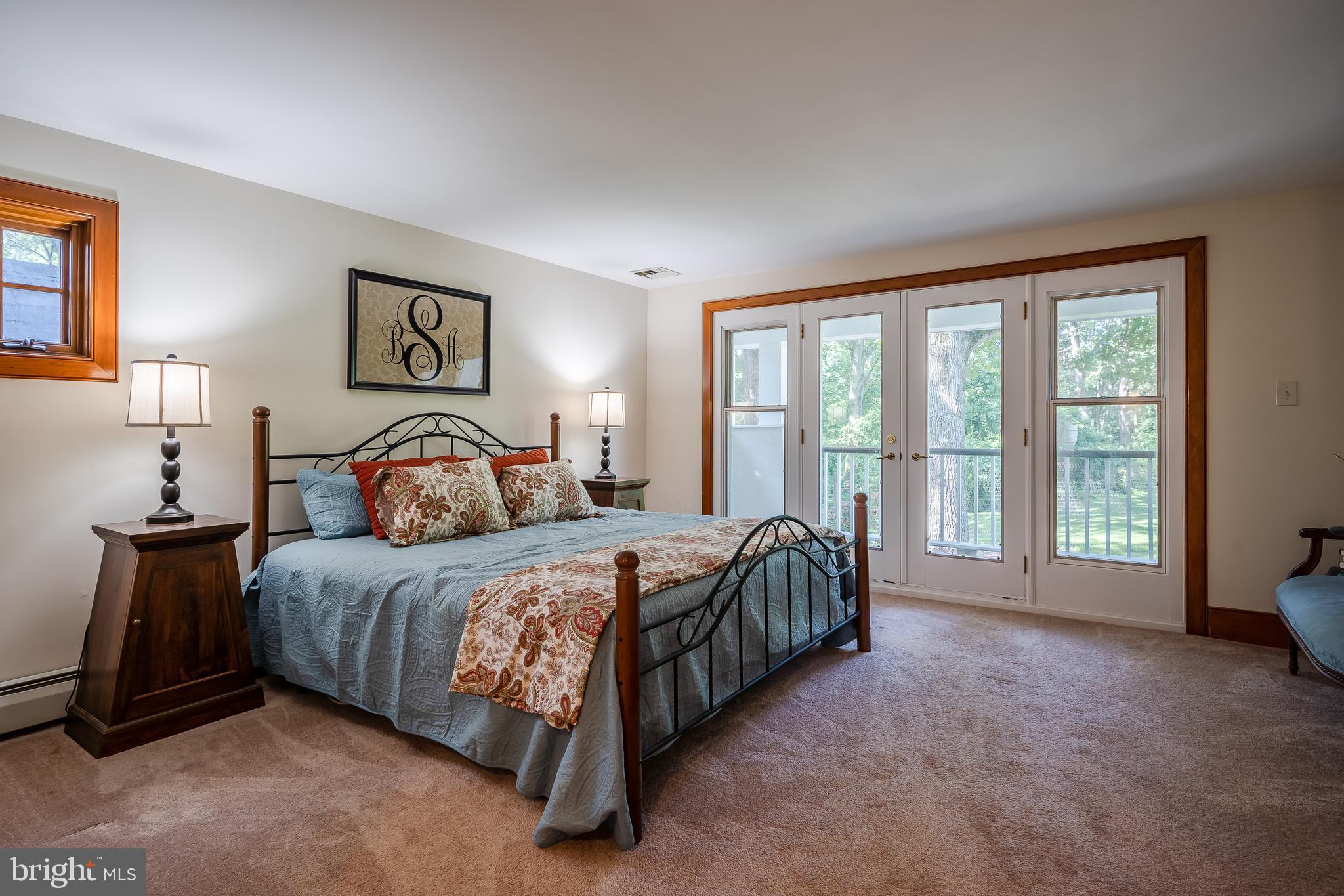 2261 Grubbs Mill Road Berwyn, PA 19312 - Photo 23 of 46 Master Bedroom with balcony overlooking the stream