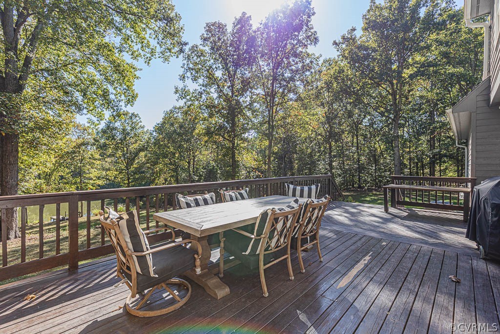 2090 Strawberry Run Crozier, VA 23039 - Photo 41 of 47 a view of balcony with furniture and wooden floor