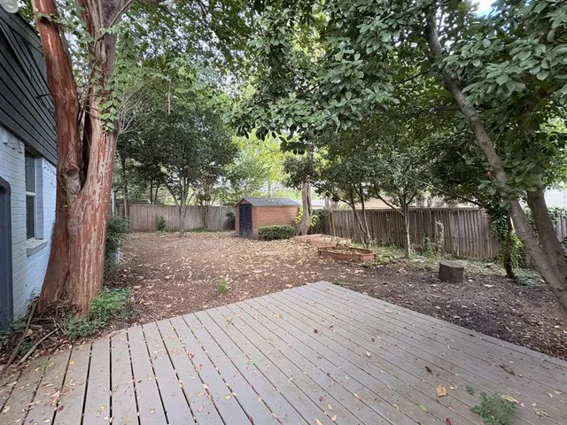 a backyard of a house