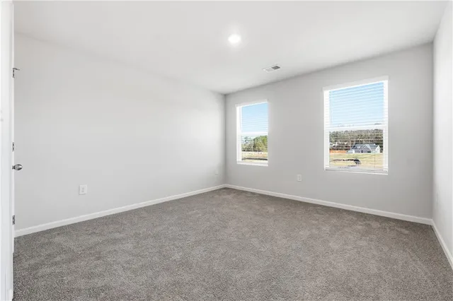 an empty room with an entryway