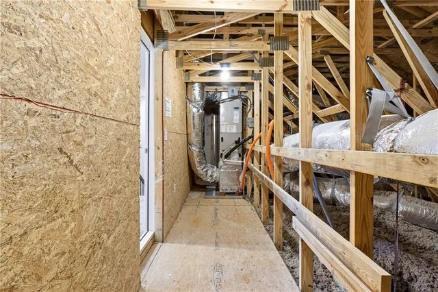 a view of a yard with an ocean view