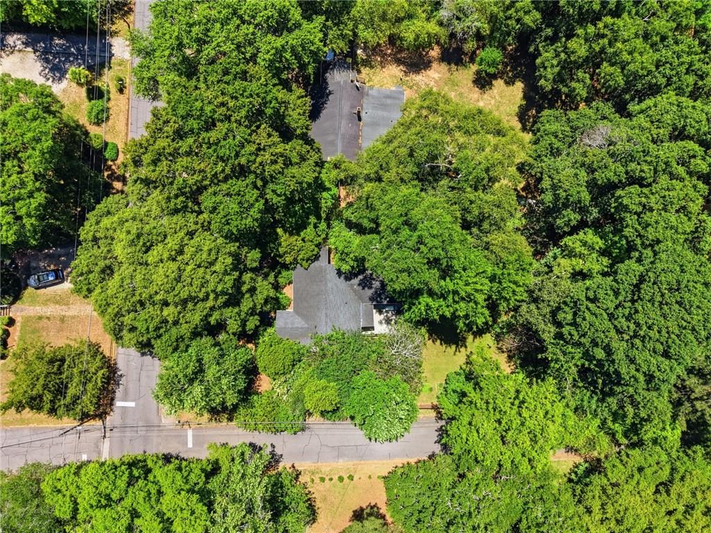 385 Sunset Drive Athens, GA 30606 - Photo 46 of 48 an aerial view of residential house with outdoor space and trees all around