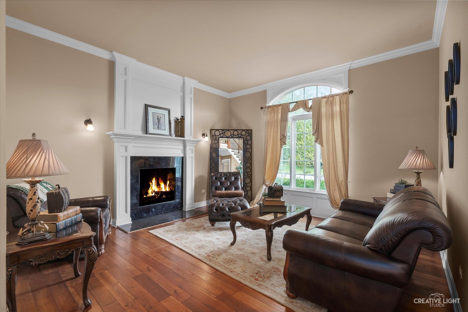 4520 Corktree Road Naperville, IL 60564 - Photo 9 of 50 a living room with furniture and a fireplace