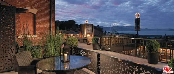 a view of a couches in the roof deck