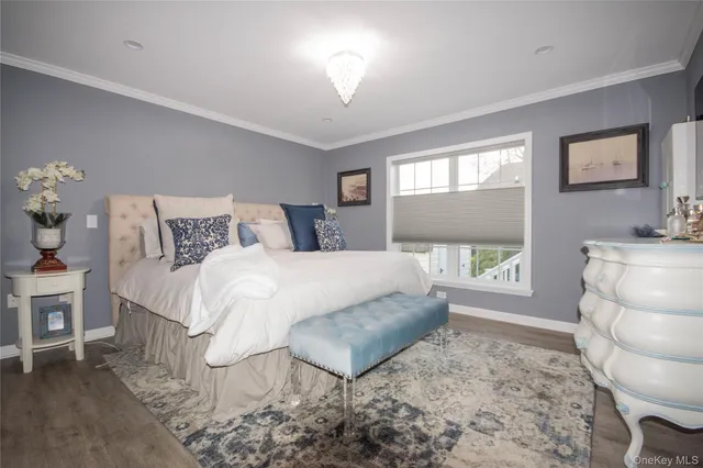 a bed room with a bed and a couch