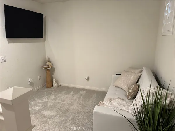 a view of a couch in a room