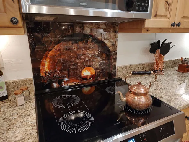 a close view of stove