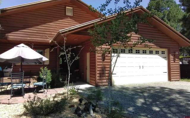 a living room with patio
