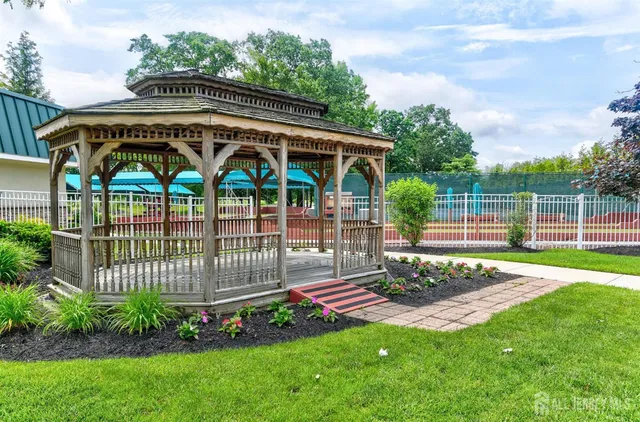 a view of outdoor space with garden and entertaining space
