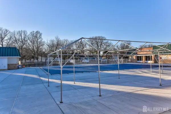 a view of a volley ball court