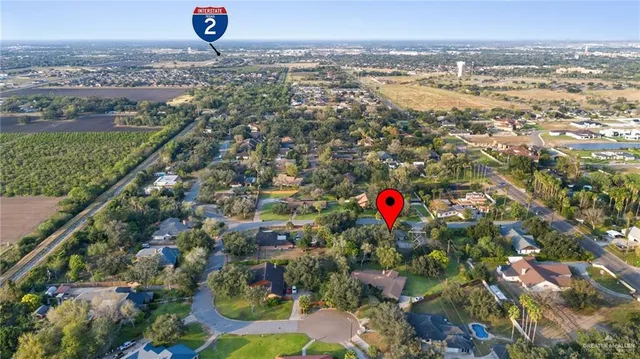 a city view with tall buildings