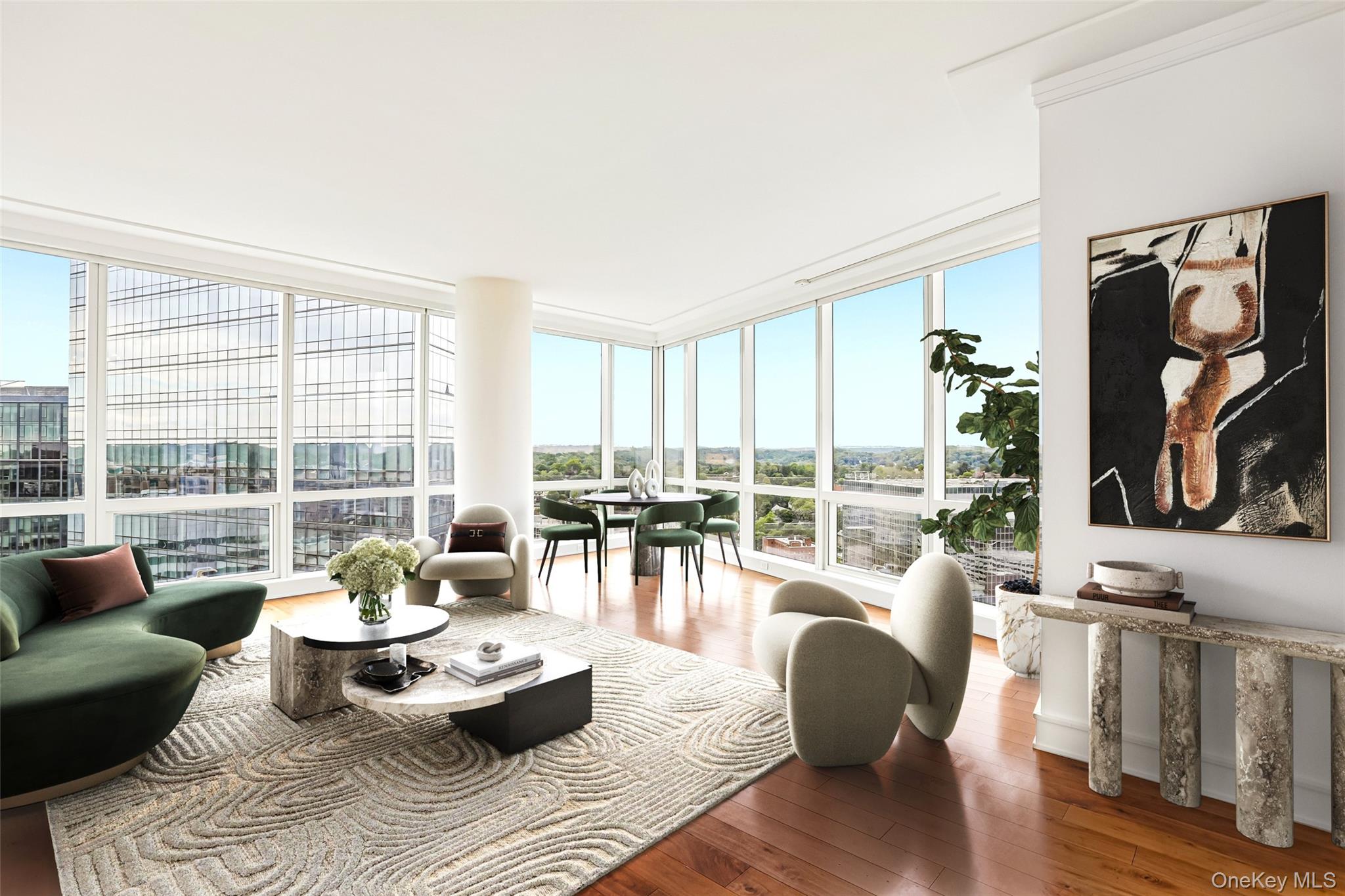1 Renaissance Square, Unit 25G White Plains, NY 10601 - Photo 1 of 22 Virtually Staged to scale.