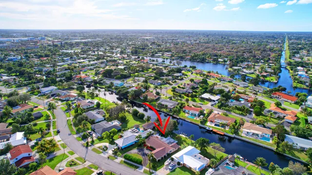 an aerial view of multiple house