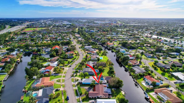 an aerial view of multiple house