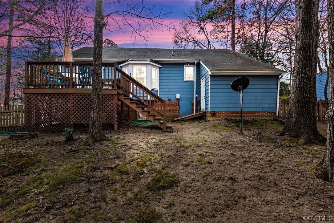 7830 Brightridge Road Chesterfield, VA 23832 - Photo 14 of 18 a view of a house with a yard and deck area