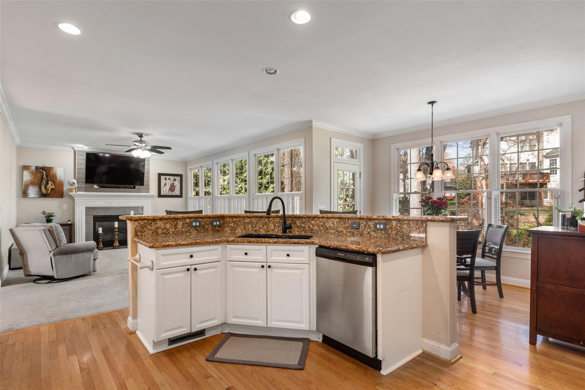 3519 Rhett Butler Place Charlotte, NC 28270 - Photo 17 of 38 a kitchen with stainless steel appliances granite countertop a stove and cabinets