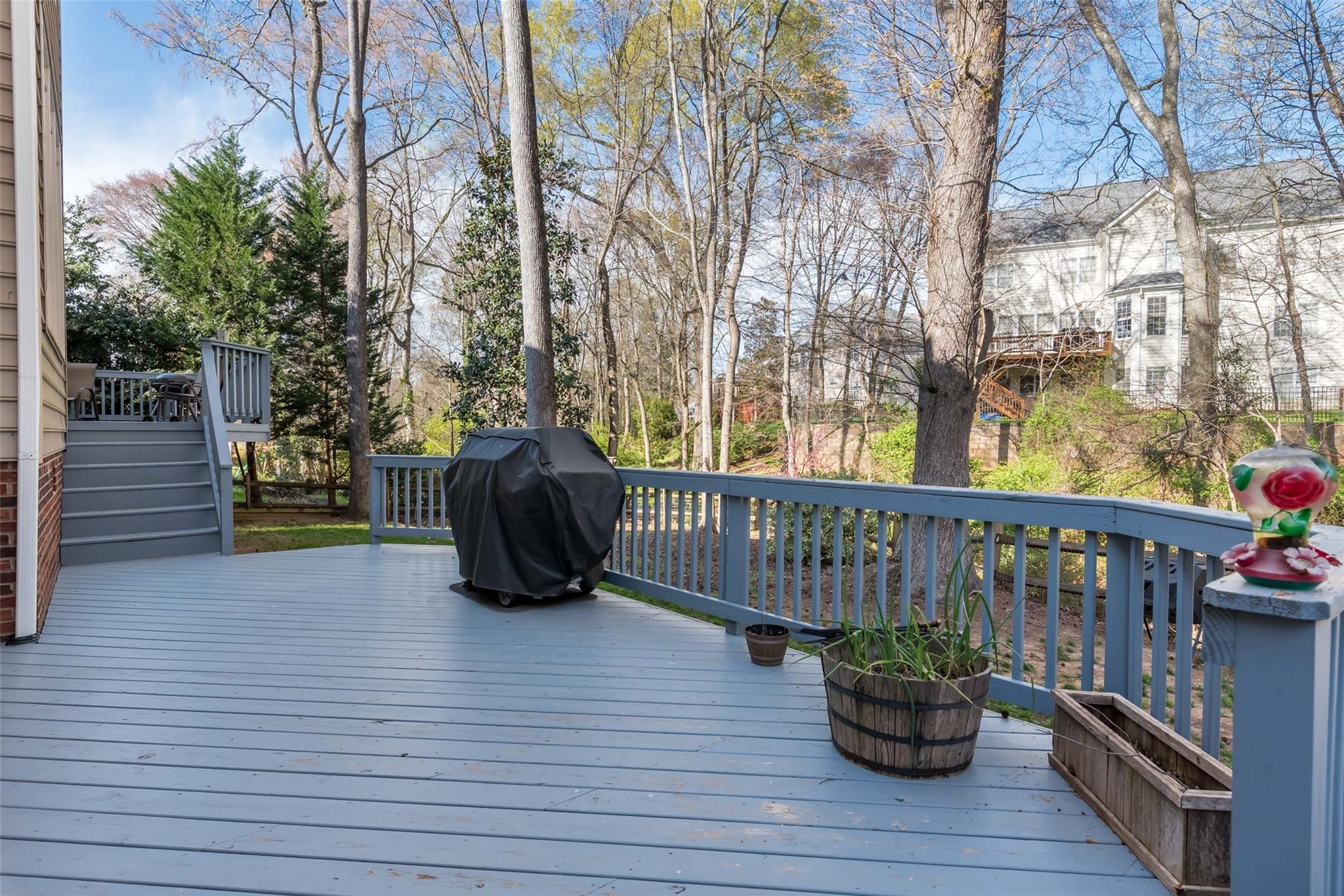 3519 Rhett Butler Place Charlotte, NC 28270 - Photo 36 of 38 a view of balcony with wooden floor and outdoor seating