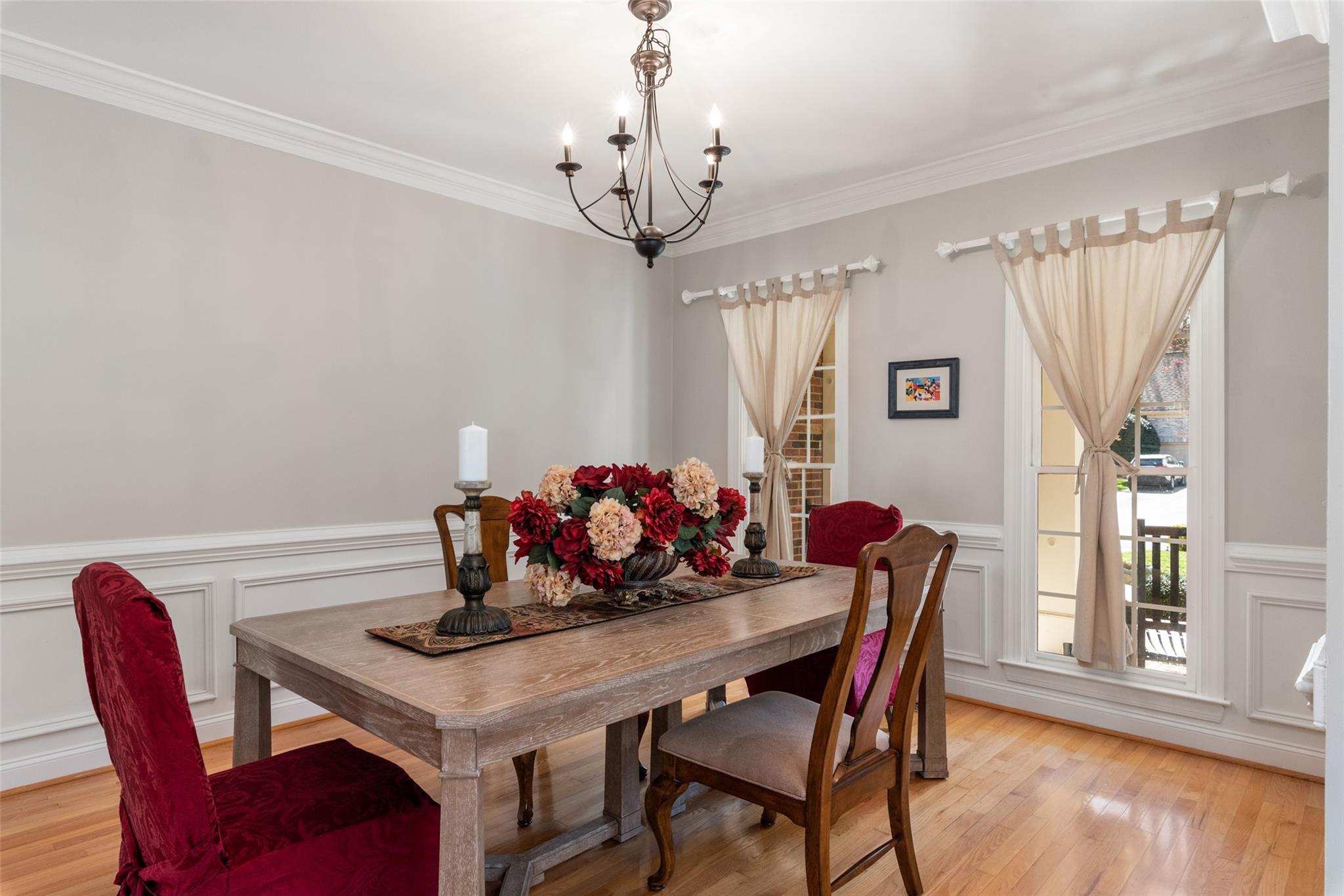 3519 Rhett Butler Place Charlotte, NC 28270 - Photo 9 of 38 a view of a dining room with furniture window and wooden floor