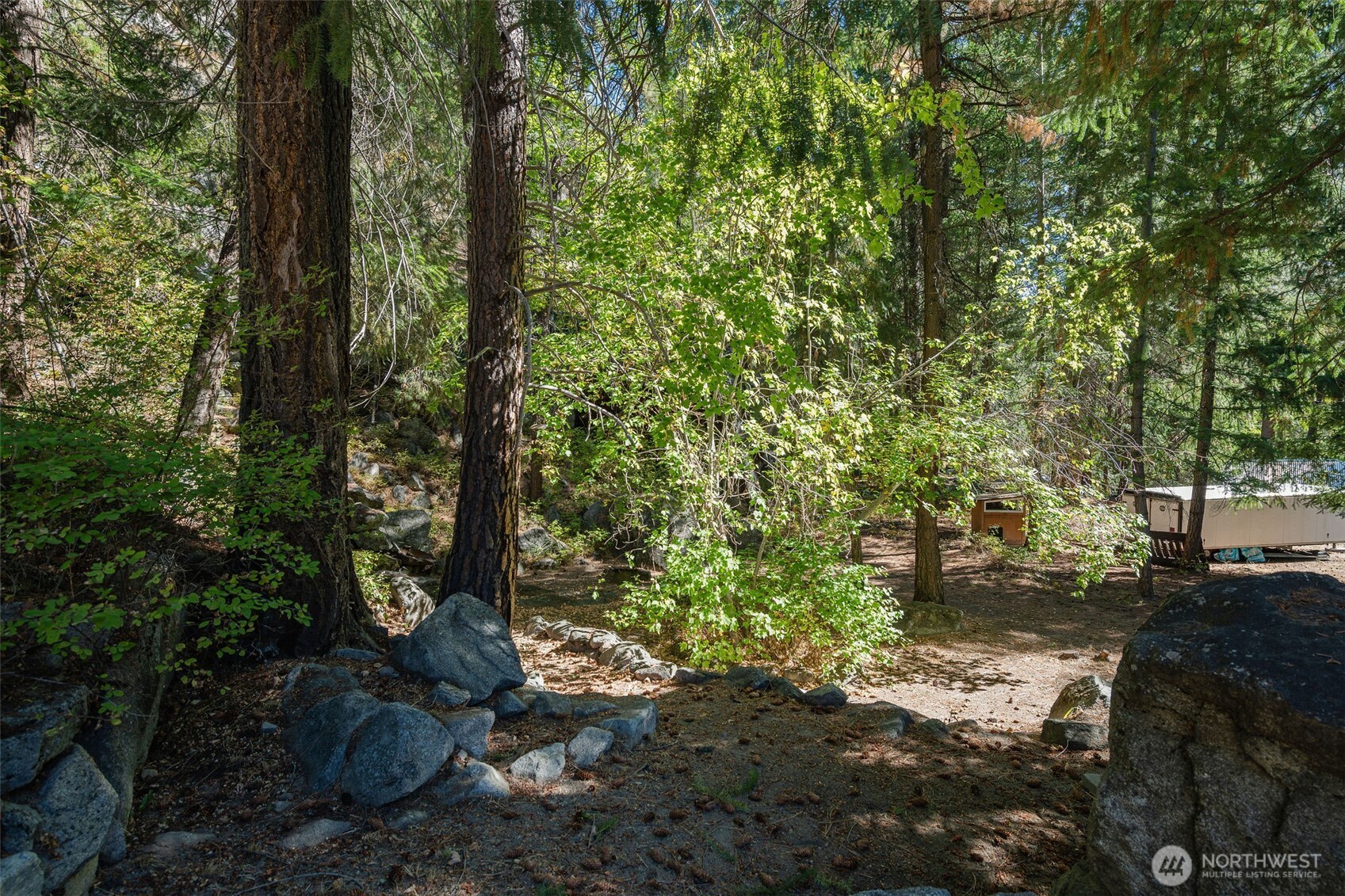17972 Entiat River Road Entiat, WA 98822 - Photo 20 of 34 a backyard of a house with lots of green space