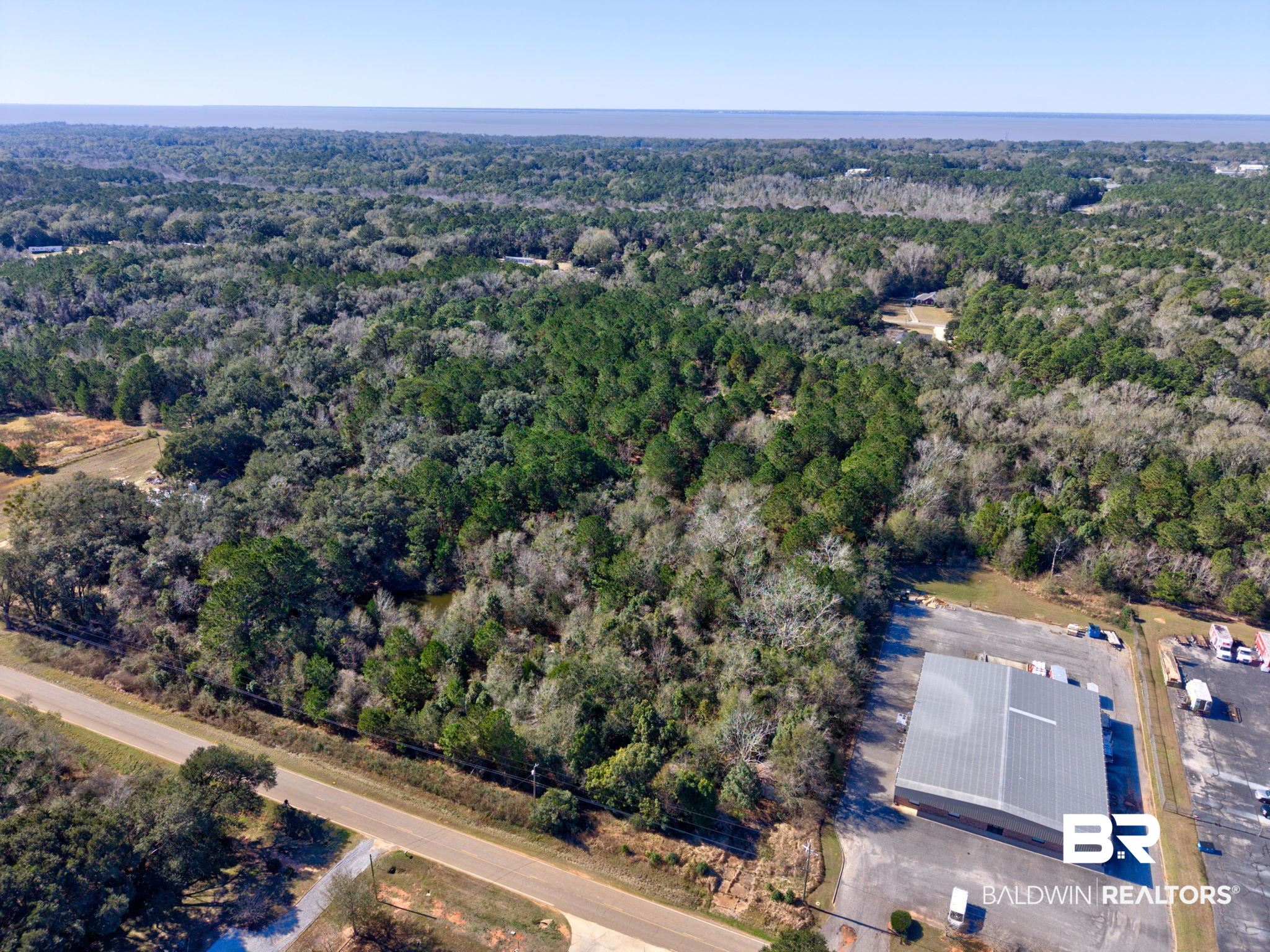 25280 Friendship Road Daphne, AL 36526 - Photo 16 of 34 Aerial view of property and surrounding area featuring a forest