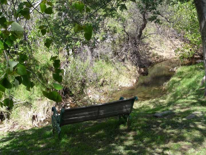 87 Hollister Ranch Road Goleta, CA 93117 - Photo 13 of 19 Main Barn bench at Santa Anita Creek
