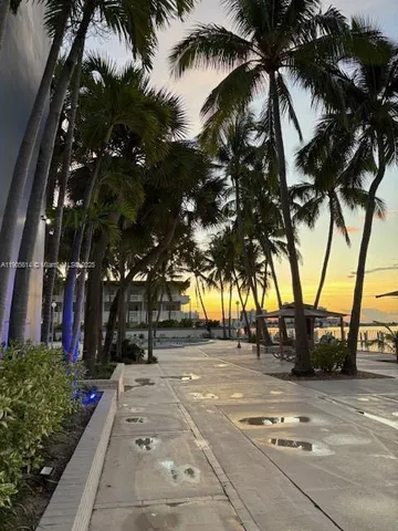 a palm plant sitting in front of a building