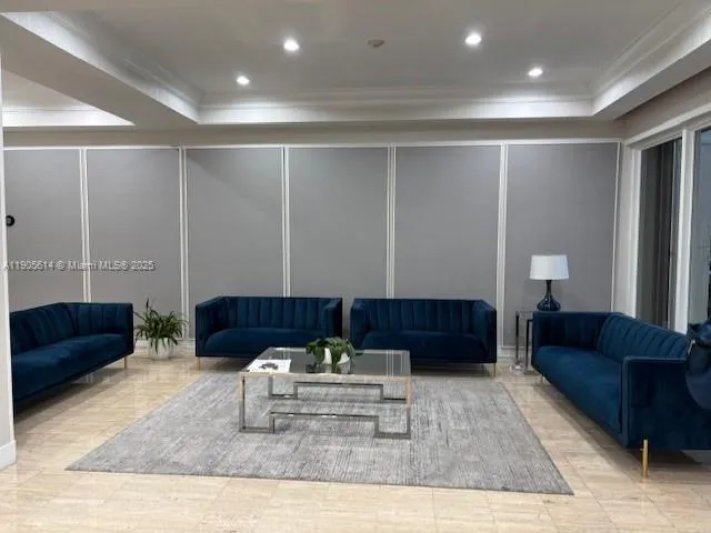 a view of gallery with hallway