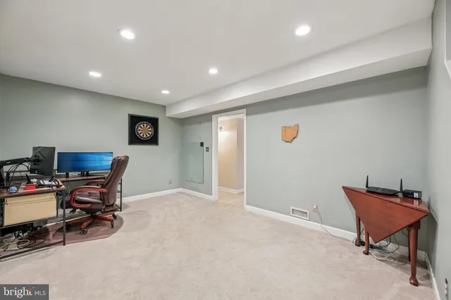 an aerial view of residential house with outdoor space