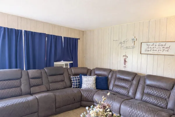a living room with a couch