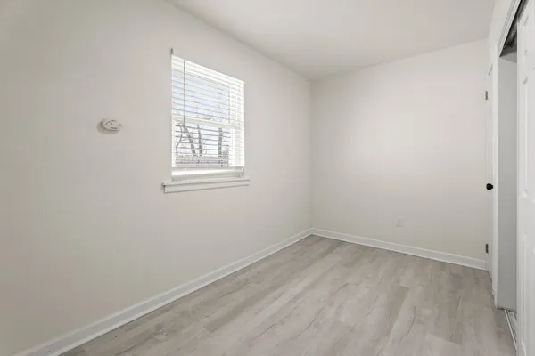 an empty room with a window