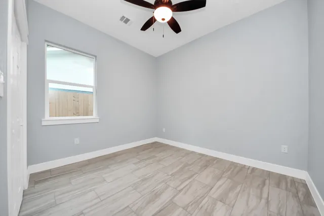 an empty room with a window