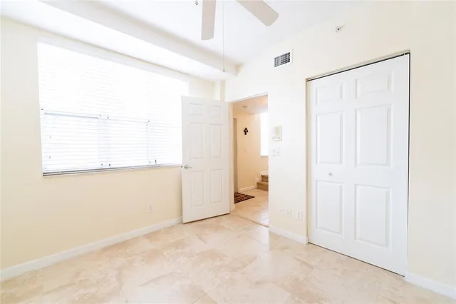 an empty room with a window