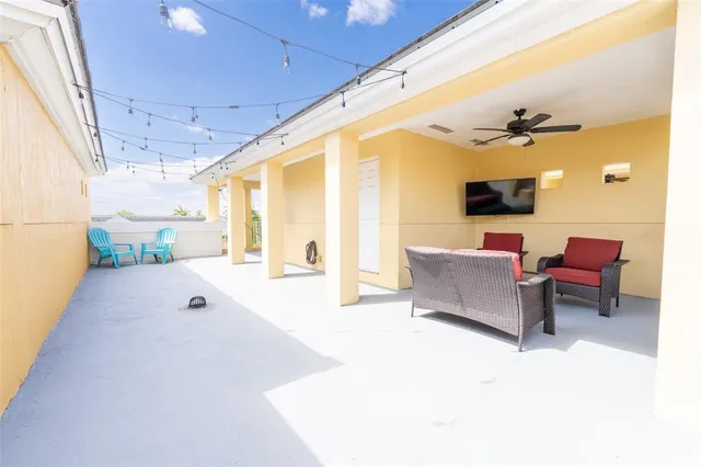 a very nice looking room with a large window