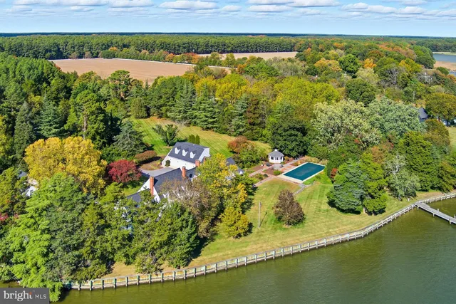 a view of a lake with a mountain in the background