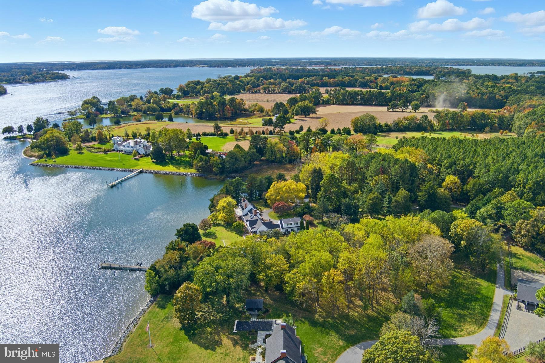 8515 Deep Cove Road Easton, MD 21601 - Photo 55 of 55 an aerial view of a houses with a lake view