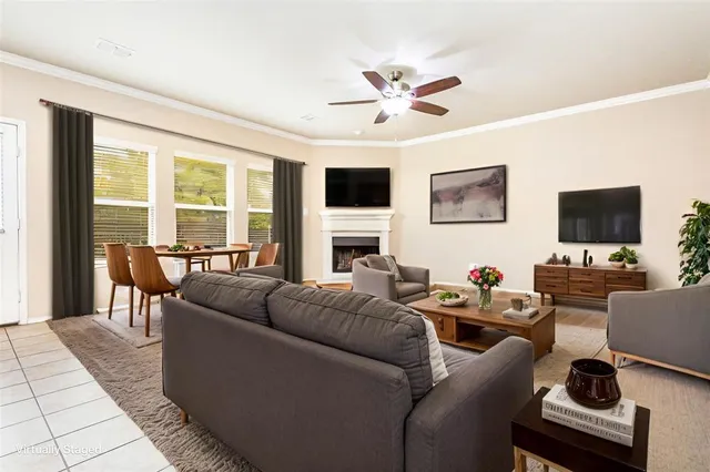 a view of a kitchen with furniture and a kitchen