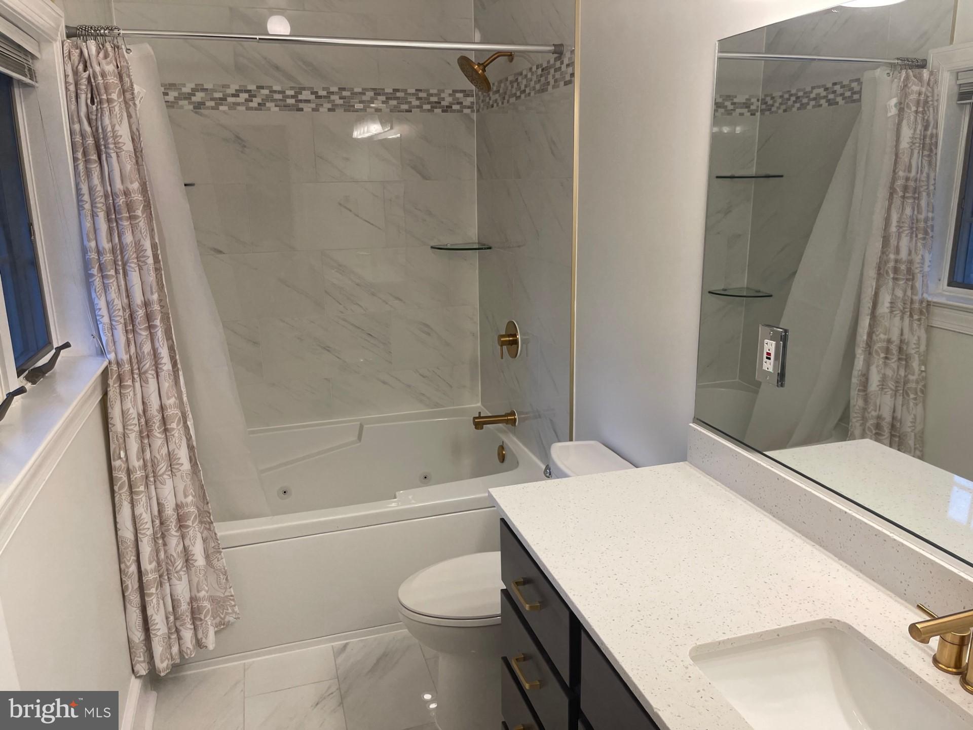 914 Helga Place McLean, VA 22102 - Photo 56 of 72 a bathroom with a sink a toilet and shower