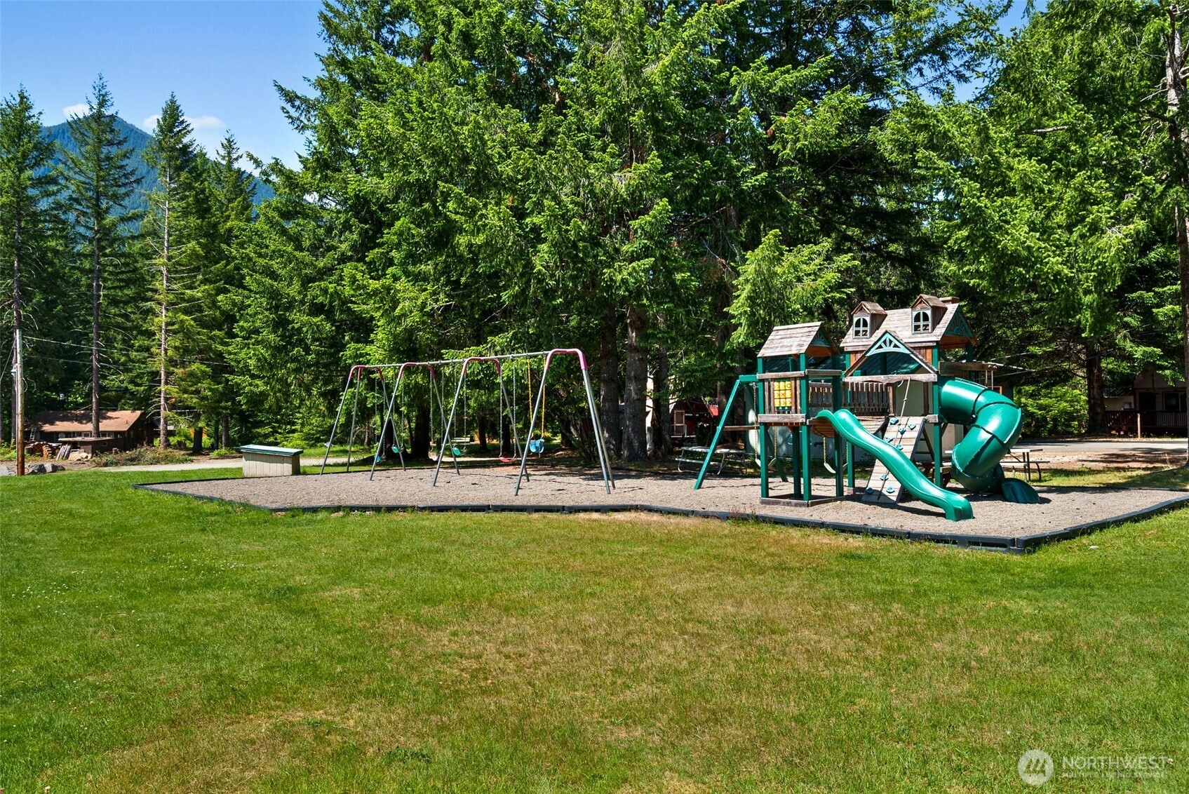 131 Timberline Drive West Packwood, WA 98361 - Photo 27 of 30 a view of a swimming pool with lawn chairs and plants