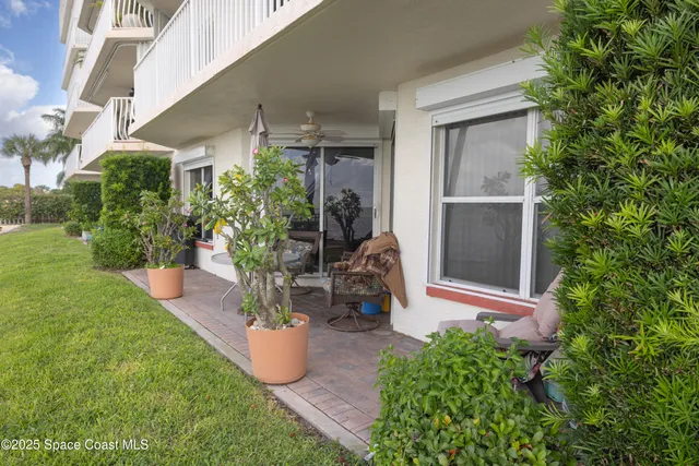 a view of a terrace with skyline