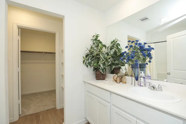 a bathroom with a shower and a toilet