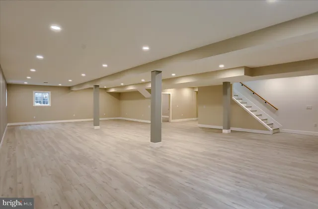 a bathroom with a shower and a toilet