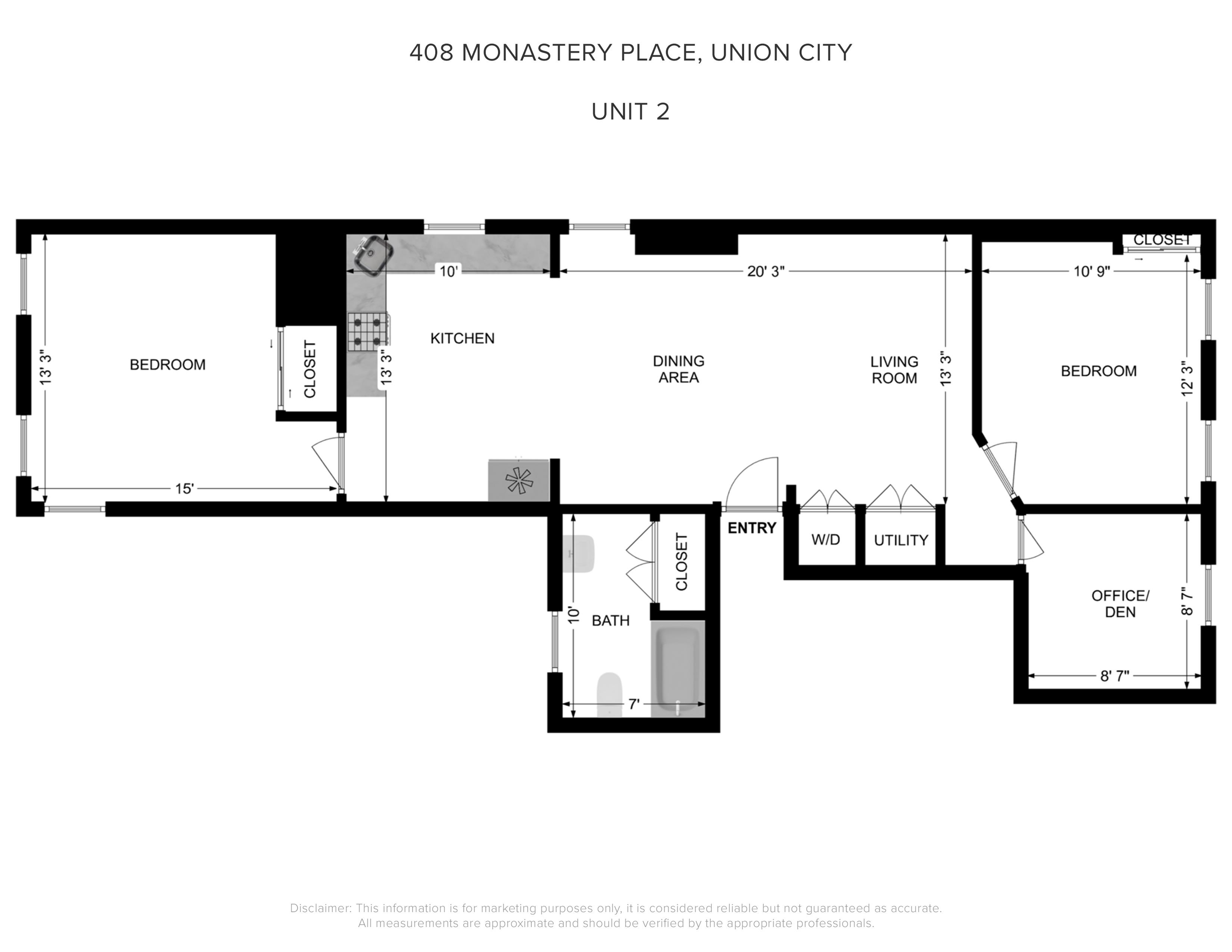 408 Monastery Place, Unit 2 Union City, NJ 07087 - Photo 21 of 21 a picture of a black and white photo