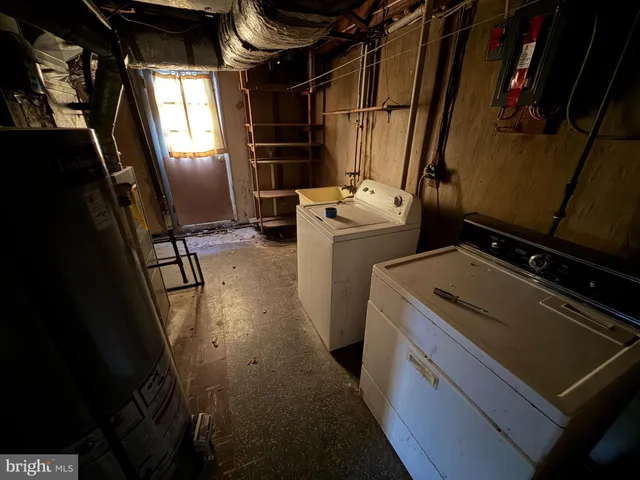 a view of storage and utility room